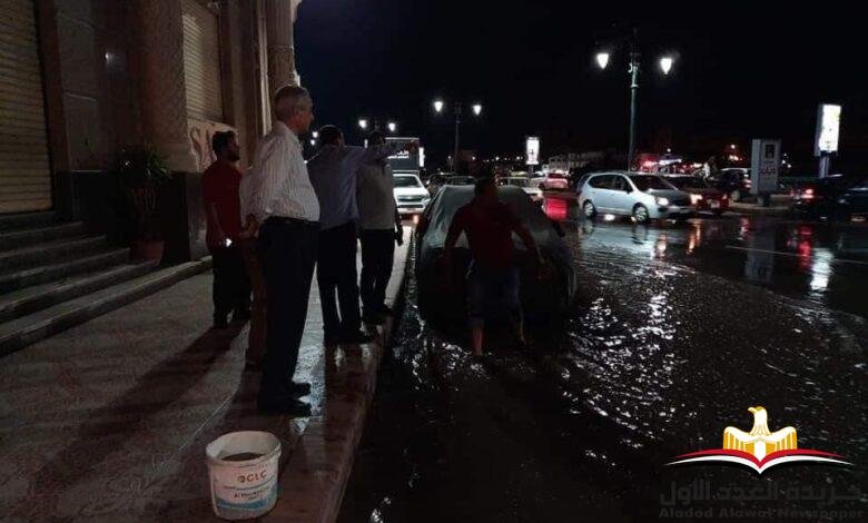 مياه الأمطار تغرق شوارع فارسكور مصحوبة برياح وصقيع