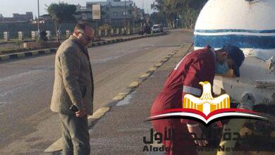 ابو ليلة يتابع عمليات شفط مياه الأمطار بشوارع فارسكور