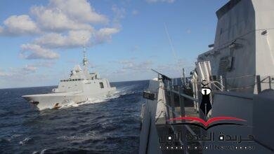 القوات البحرية المصرية والفرنسية تنفذان تدريباً بحرياً عابراً فى البحر المتوسط بنطاق الأسطول الشمالى 