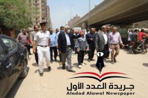 محافظ الجيزة يتفقد الطريق أسفل محور الفريق كمال عامر بالعمرانية