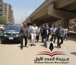 محافظ الجيزة يتفقد الطريق أسفل محور الفريق كمال عامر بالعمرانية