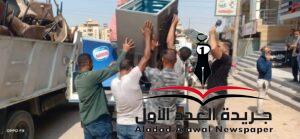 حملات مكثفة لرفع الباعة الجائلين وإشغالات المحال بالجيزة