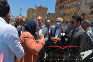 محافظ الجيزة يتفقد أعمال إنشاء السوق الحضاري الجديد بالعياط