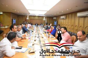 محافظ قنا يستعرض الموقف التنفيذي لأعمال ترفيق المناطق الصناعية