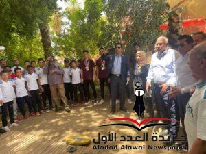 صبحي وجمعة والزملوط يتفقدون مركز شباب الخارجة ويشاركون في ماراثون الدراجات
