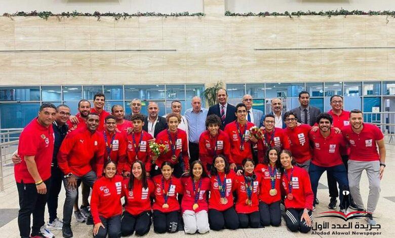 وزير الرياضة ينيب مساعده لإستقبال بعثة منتخب الخماسي الحديث