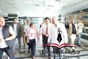 وزير الصحة يتفقد مستشفى البنك الأهلي..