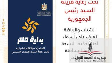 الشباب والرياضة تعَرف على أسماء لجنة تحكيم النسخة الثانية لمسابقة بدايه حلم