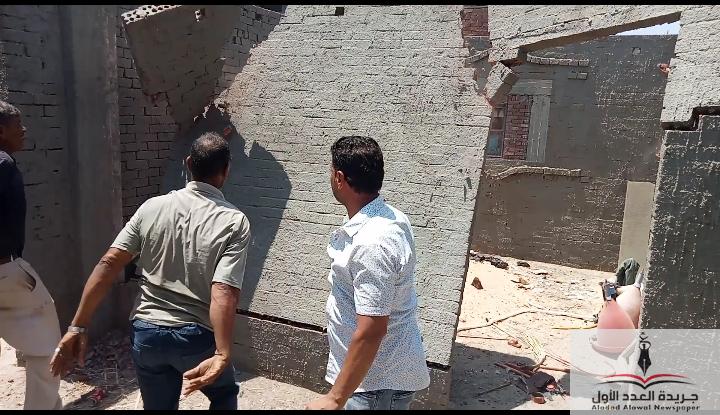 ازاله عدد ٢ حاله بناء مخالف بالحوته بمركز المنزلة بالدقهلية