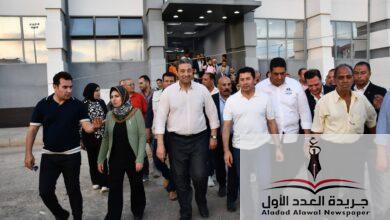 وزير الشباب ومحافظ دمياط يتفقدان منشآت نادي دمياط الرياضي القرية الأولمبية