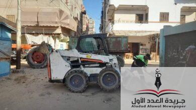 متابعة رئيس مركز المطرية بالدقهلية لرفع كفاءة النظافة بالمدينة