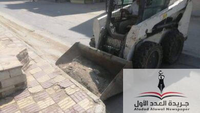 استمرار متابعة رئيس مركز المطرية لرفع الاتربة باللودر الزحاف