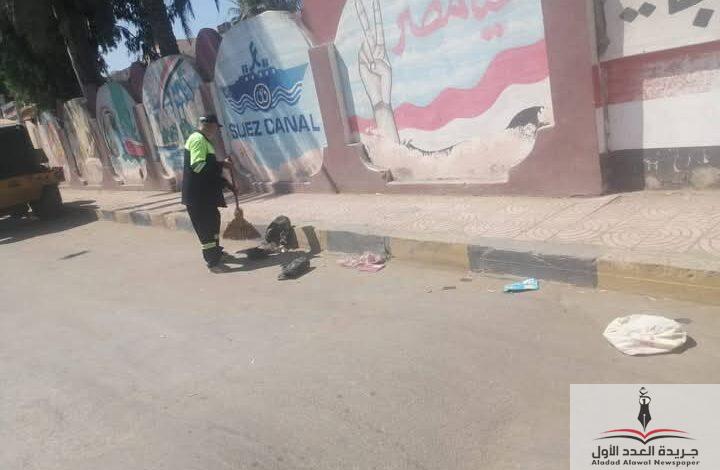 متابعة رئيس مركز ومدينة المطرية الدقهلية لرفع كفاءة النظافة 