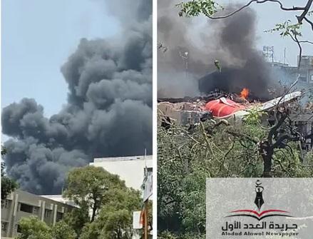 فيديو مروع للحظة سقوط وانفجار طائرة ركاب هندية على متنها 242 راكبا - جريدة العدد الأول