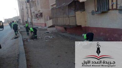 متابعة رئيس مجلس مدينة المطريه لمستوى تحسين النظافة بالدقهلية