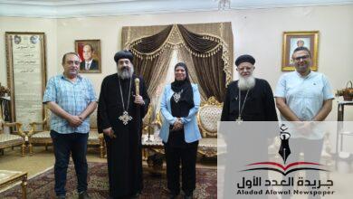 زيارةوكيل وزارة التضامن الاجتماعي بالدقهلية لنيافة الأنبا أكسيوس