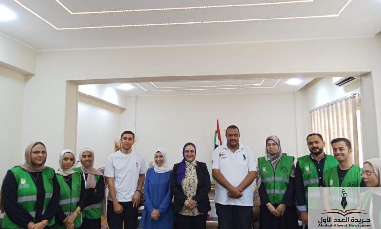 منى عثمان وكيل الوزارة تعقد اجتماعا مع أعضاء كيان " سند شباب الدلتا" بالدقهلية