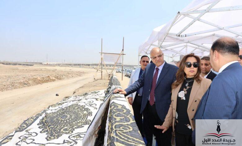 وزيرة التنمية المحلية ومحافظ القليوبية يتفقدان أعمال الانتهاء مخلفات أسفل محور الفريق العصار