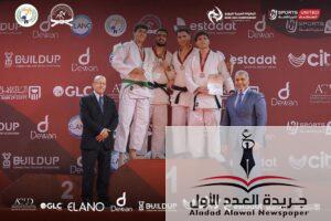 محمد بدران يحصل على الميدالية الذهبية من البطولة العربية للأندية للجودو 