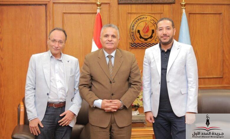 رئيس جامعة السويس يستقبل فريق المجلس الوطني للإعتماد  إيچاك 
