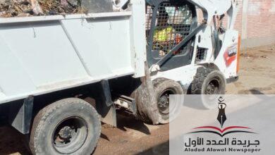رئيس مدينة المنزلة يتابع اعمال حملات النظافه بالمدينة وجوارها