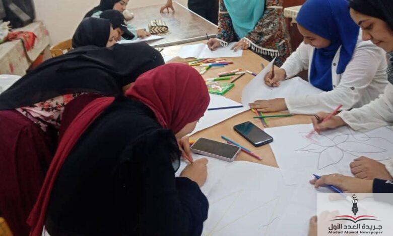 نظم مركز شباب الدوير اليوم الاثنين الموافق ٢٥ من أغسطس الجاري مسابقة فنية فنون تشكيلة