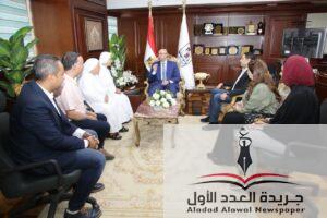 محافظ بني سويف يستقبل المديرة الجديدة لمدرسة الراهبات الفرنسيسكان