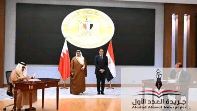رئيس وزراء مصر وولي عهد مملكة البحرين يشهدان توقيع 8 وثائق