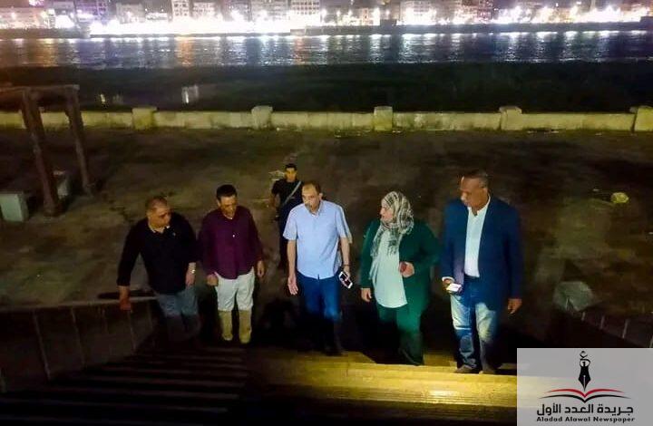 محافظ سوهاج يتفقد الكورنيش الشرقي ومدينة أخميم